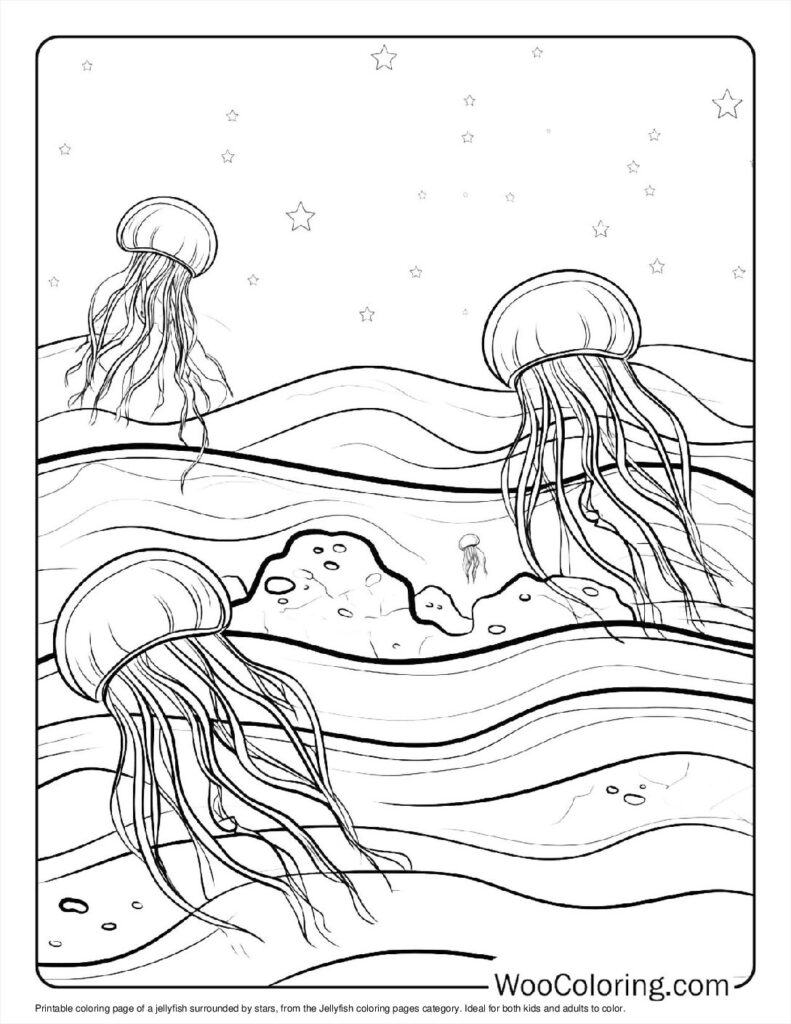 100  Jellyfish coloring pages  Free PDF To Print  - 84