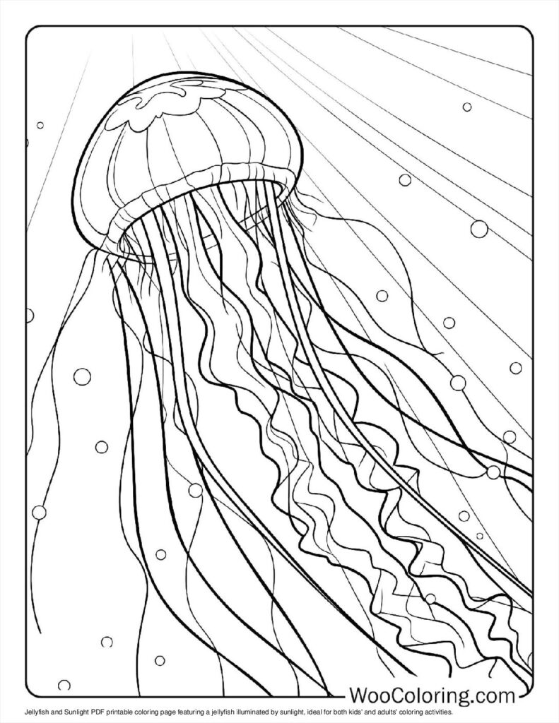100  Jellyfish coloring pages  Free PDF To Print  - 32