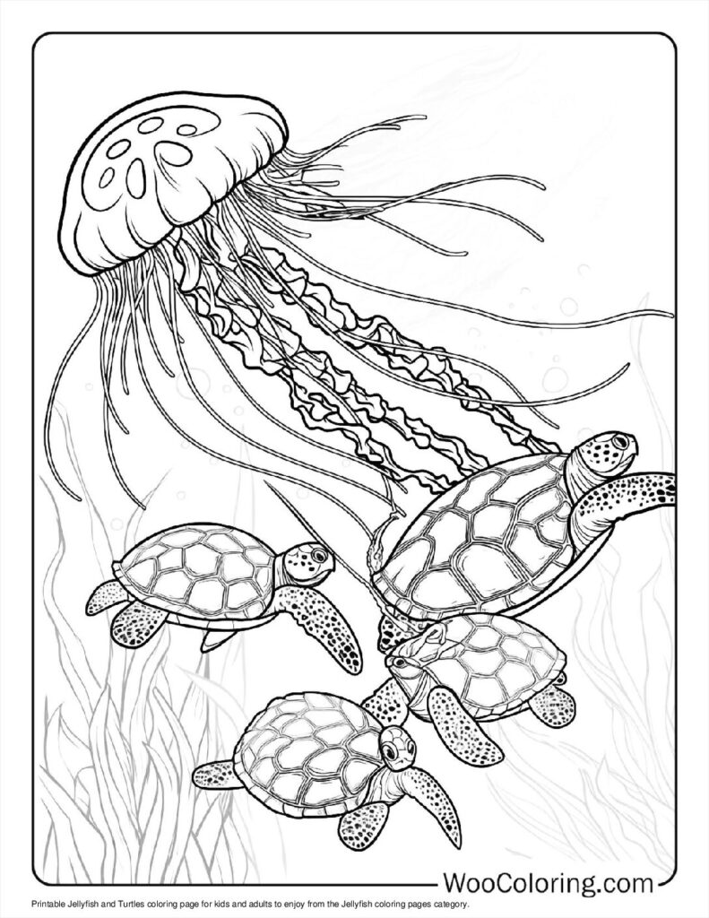 100  Jellyfish coloring pages  Free PDF To Print  - 36