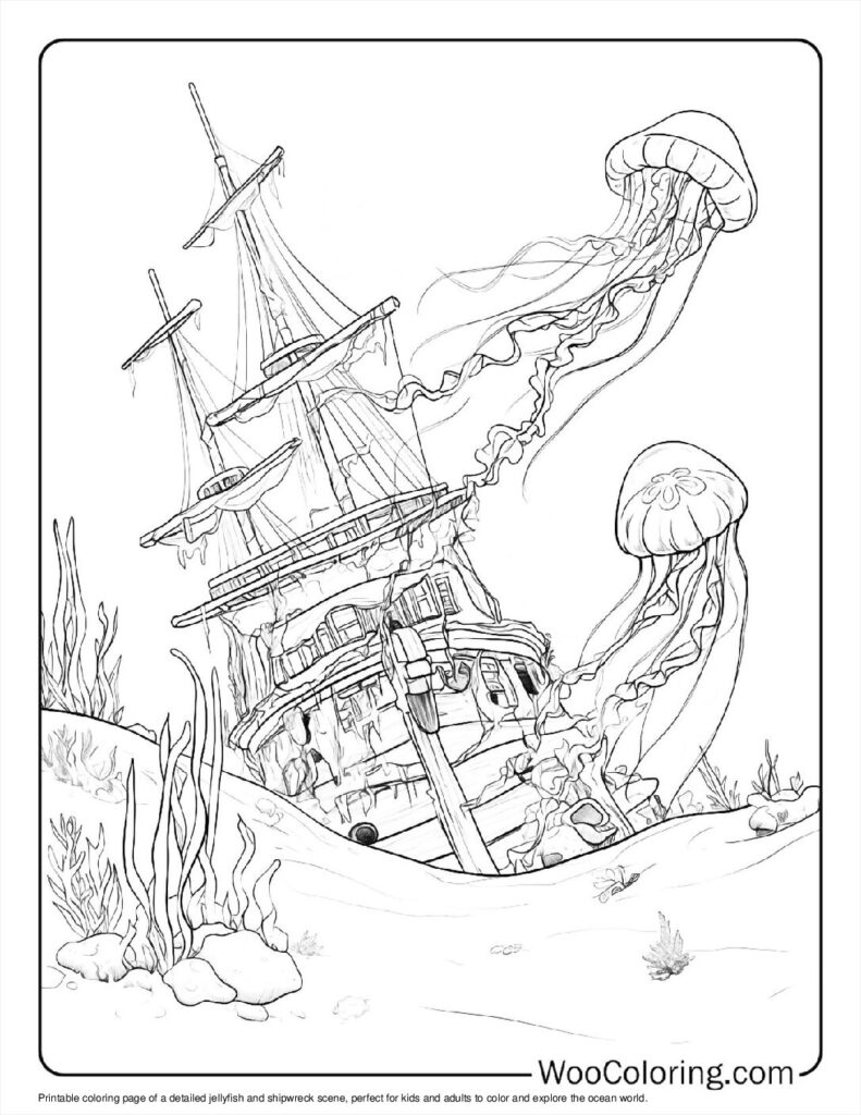 100  Jellyfish coloring pages  Free PDF To Print  - 1