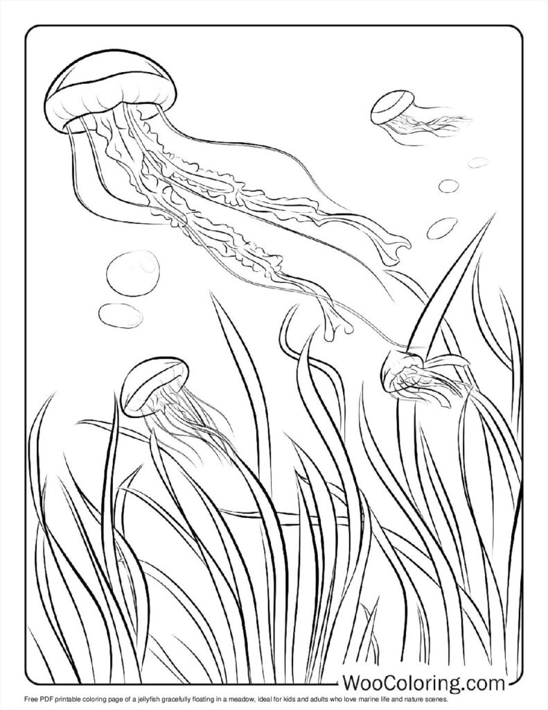 100  Jellyfish coloring pages  Free PDF To Print  - 68