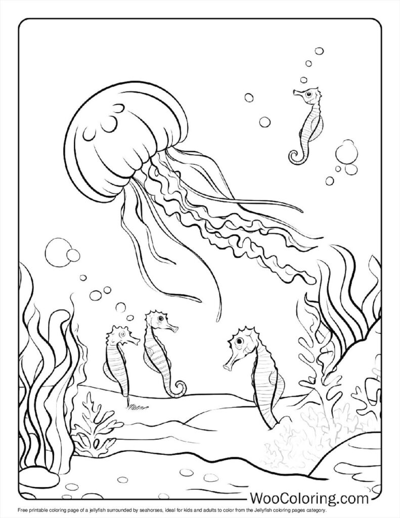 100  Jellyfish coloring pages  Free PDF To Print  - 54