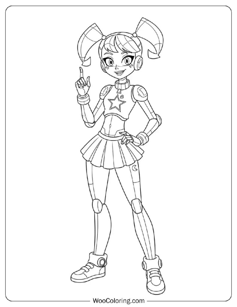 Jenny Teenage Robot Girl Coloring Page