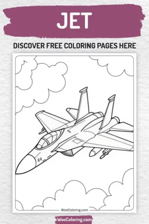 Jet coloring pages designs for kids