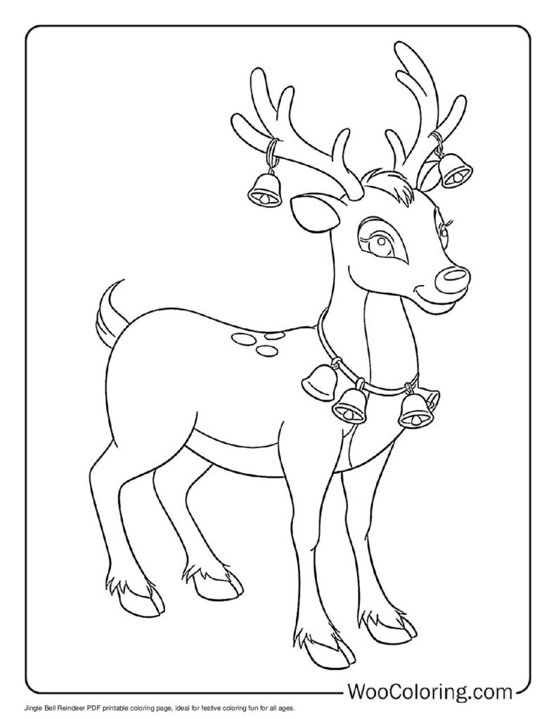 100  Reindeer coloring pages  Free PDF To Print  - 98