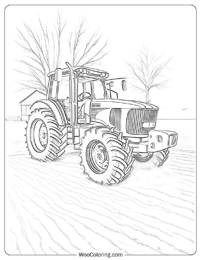 John Deere Tractor Coloring Page