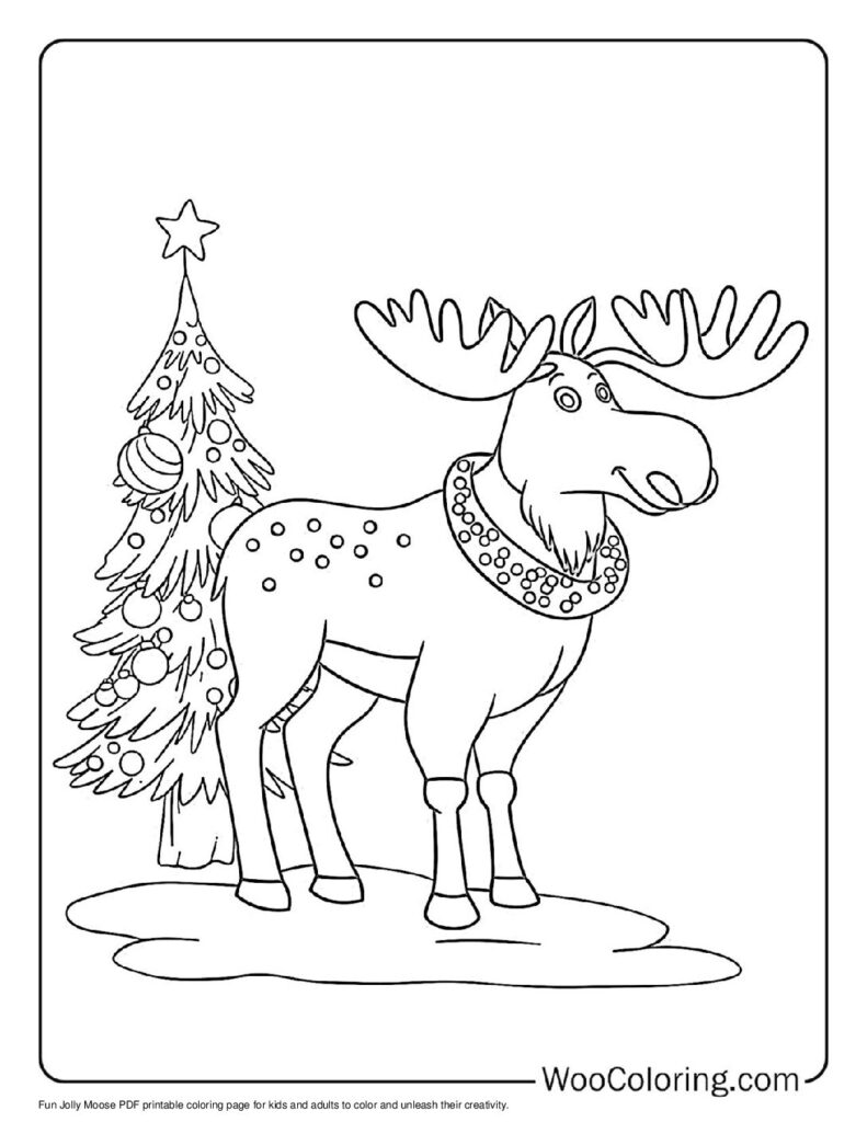 100  Moose coloring pages  Free PDF To Print  - 95