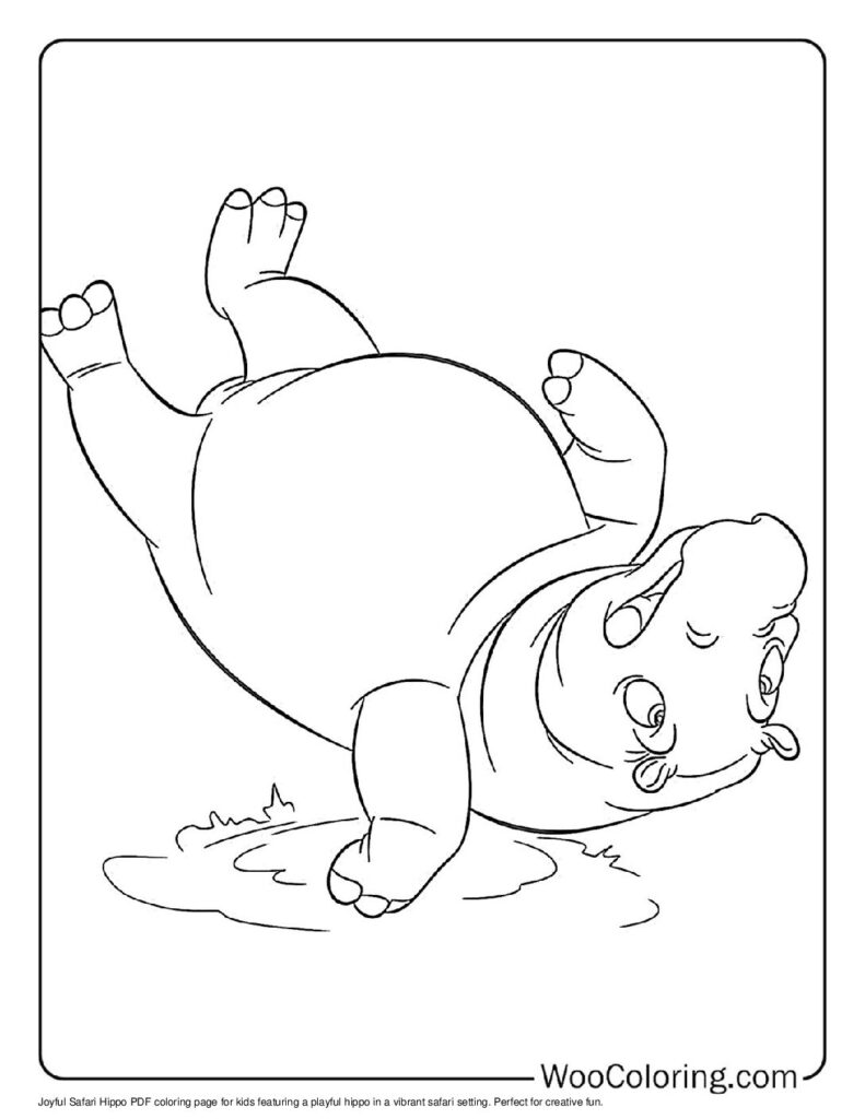 100  Hippo coloring pages  Free PDF To Print  - 23