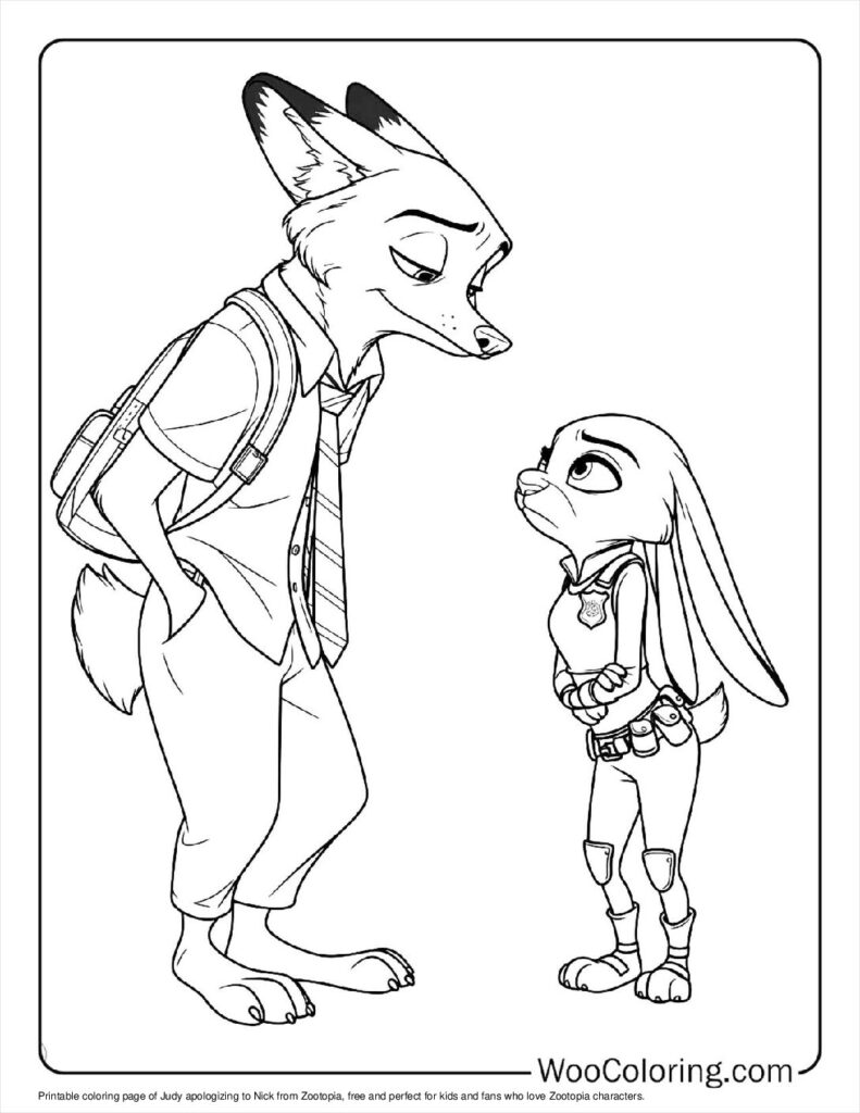 100  Zootopia coloring pages  Free PDF To Print  - 84