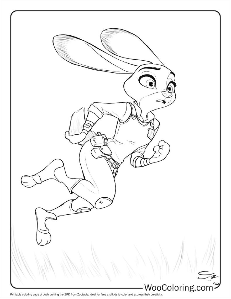 100  Zootopia coloring pages  Free PDF To Print  - 55