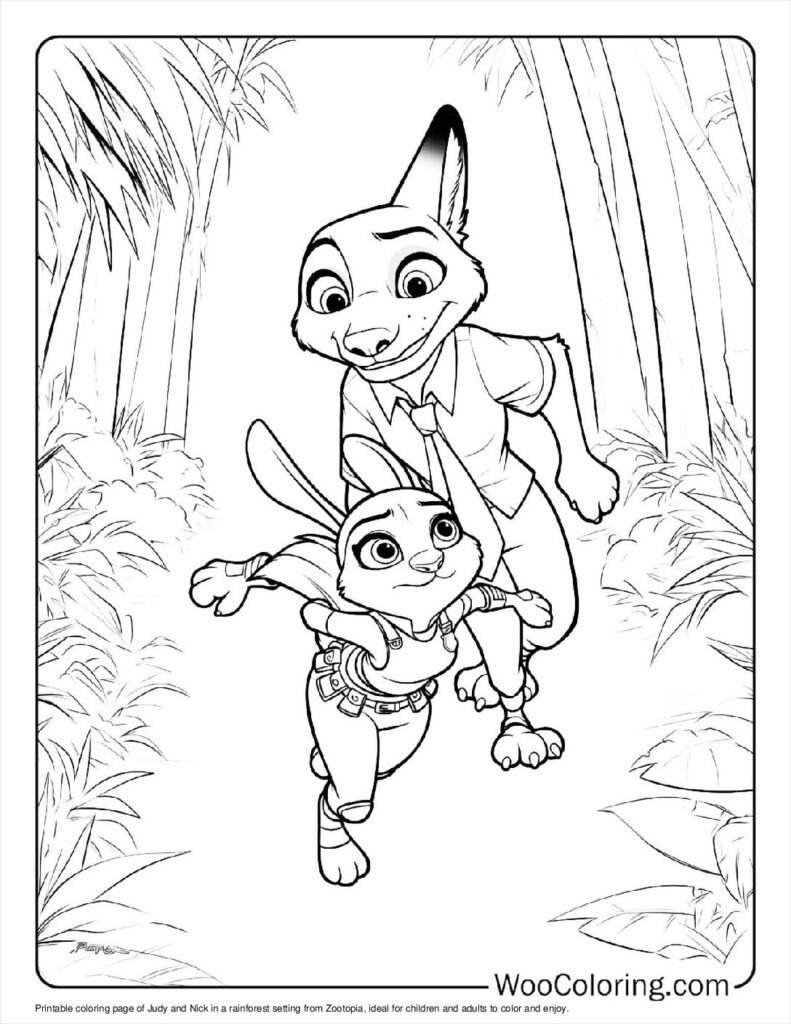 100  Zootopia coloring pages  Free PDF To Print  - 67