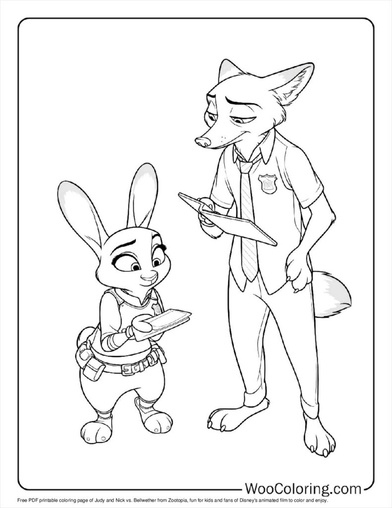 100  Zootopia coloring pages  Free PDF To Print  - 91