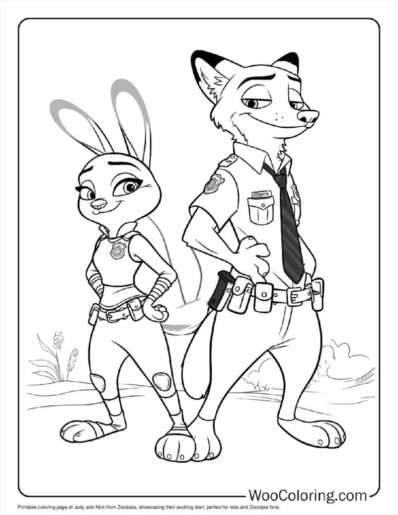 100  Zootopia coloring pages  Free PDF To Print  - 20