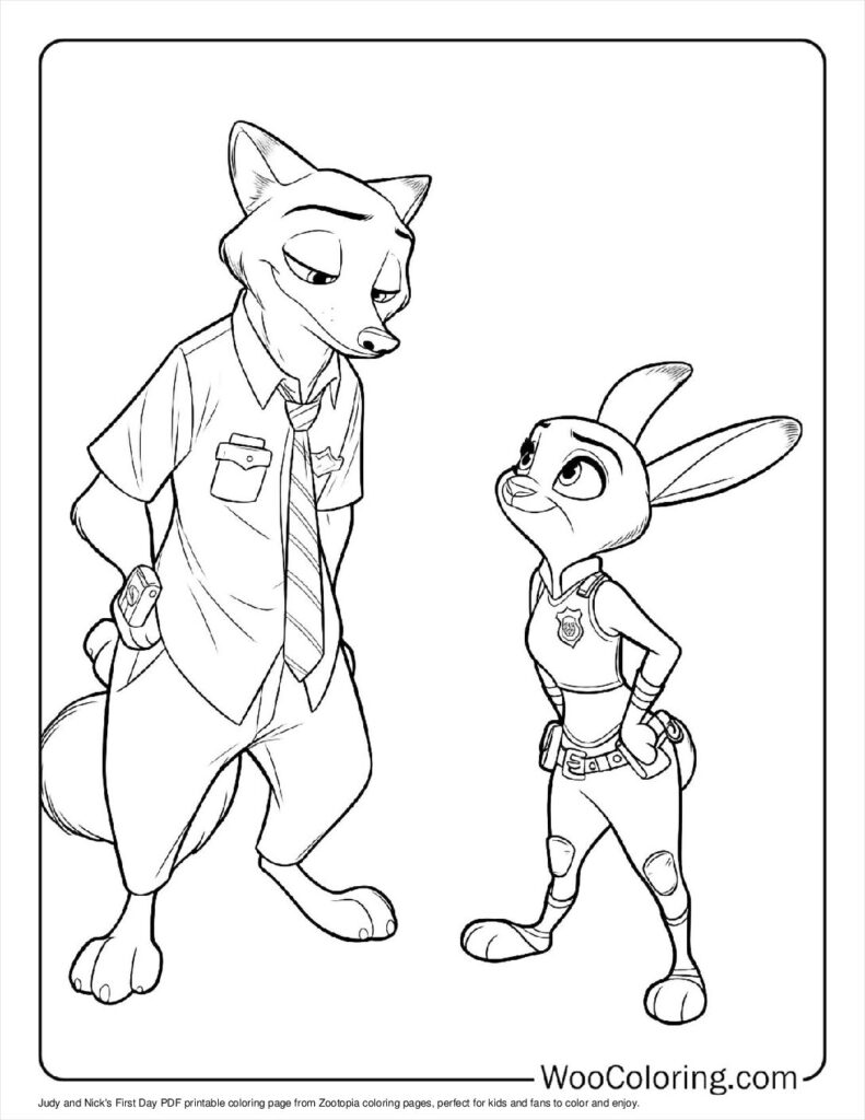 100  Zootopia coloring pages  Free PDF To Print  - 33