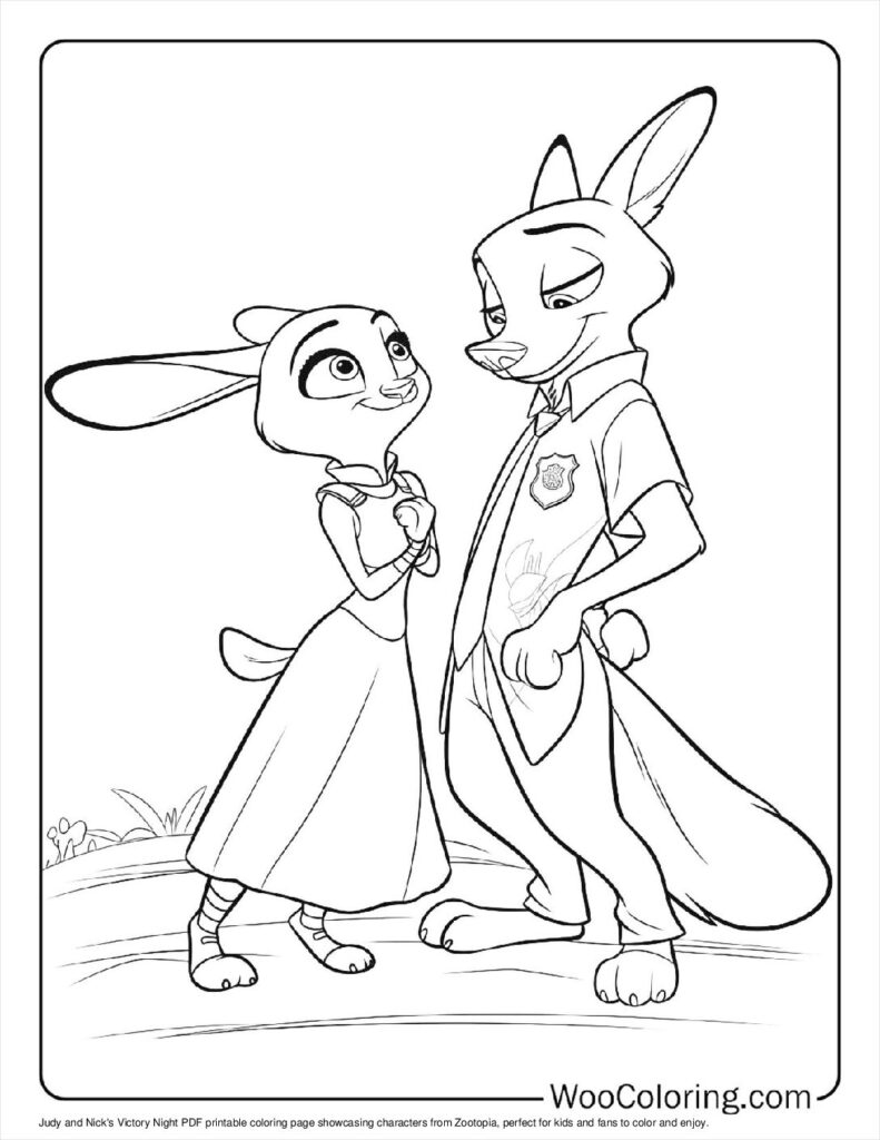 100  Zootopia coloring pages  Free PDF To Print  - 95