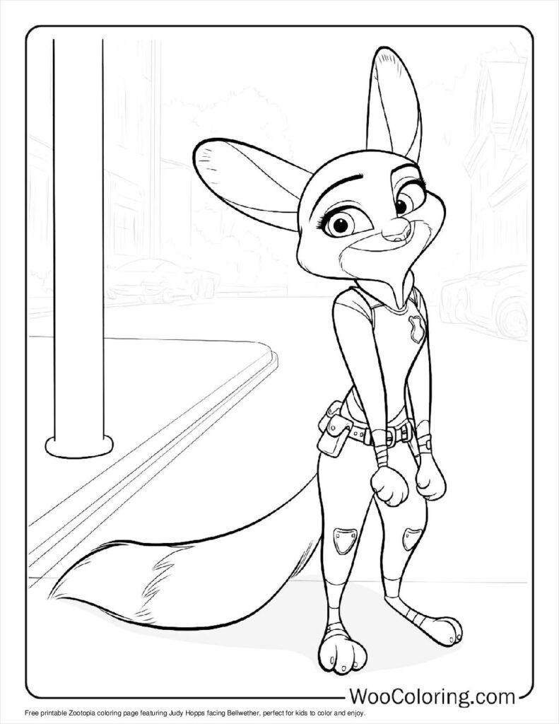 100  Zootopia coloring pages  Free PDF To Print  - 7
