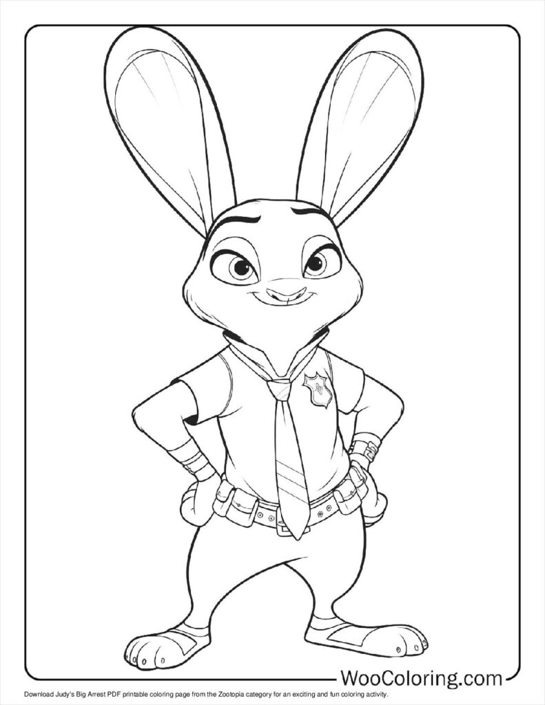 100  Zootopia coloring pages  Free PDF To Print  - 75