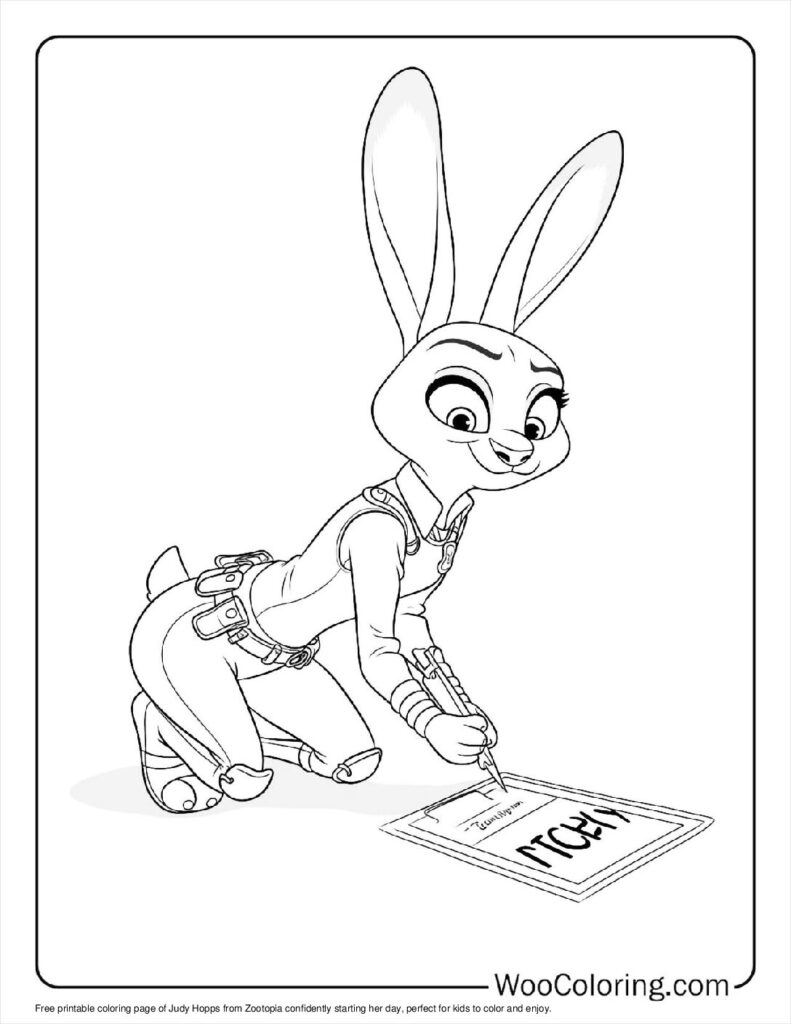 100  Zootopia coloring pages  Free PDF To Print  - 94