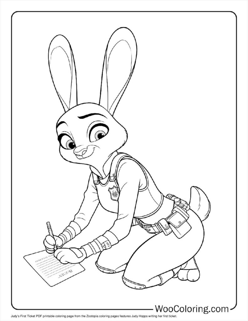 100  Zootopia coloring pages  Free PDF To Print  - 96