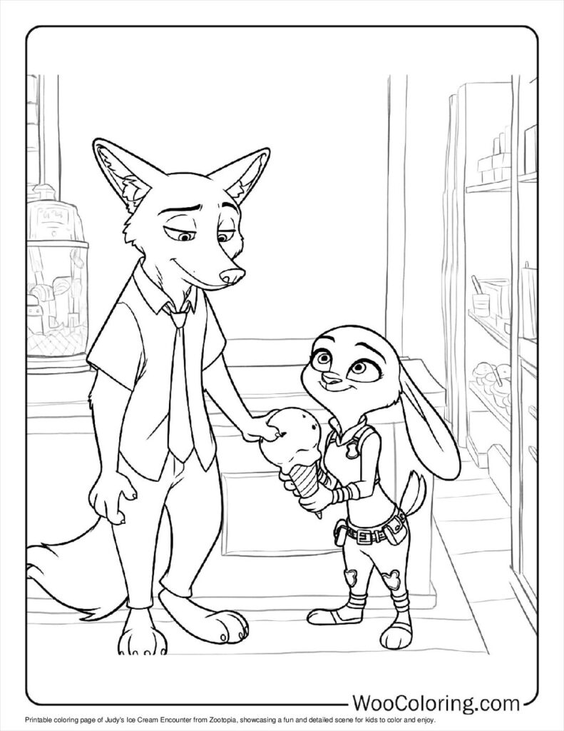 100  Zootopia coloring pages  Free PDF To Print  - 7