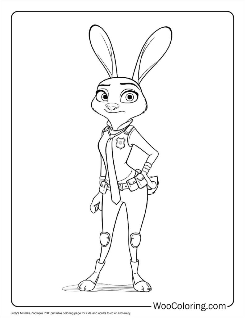 100  Zootopia coloring pages  Free PDF To Print  - 5