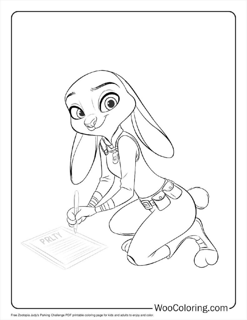 100  Zootopia coloring pages  Free PDF To Print  - 96