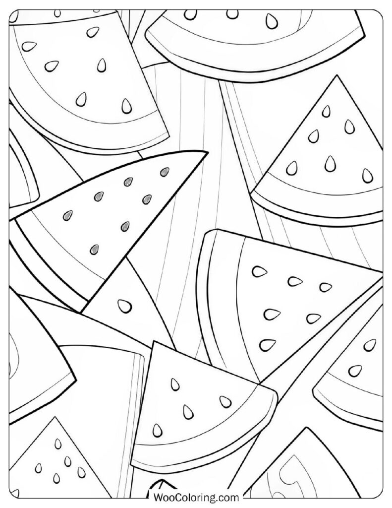 22 Watermelon Coloring Pages  Free PDF To Print  - 60