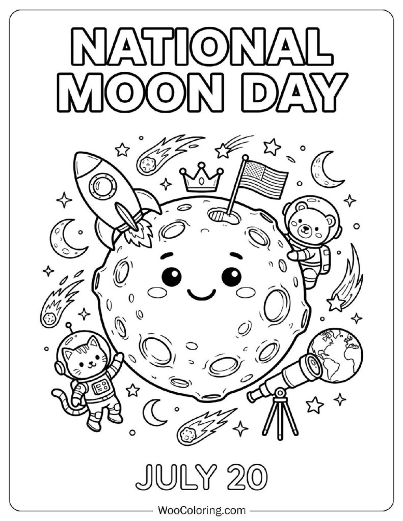 31 July Coloring Pages (Free PDF To Print) | Woo Coloring