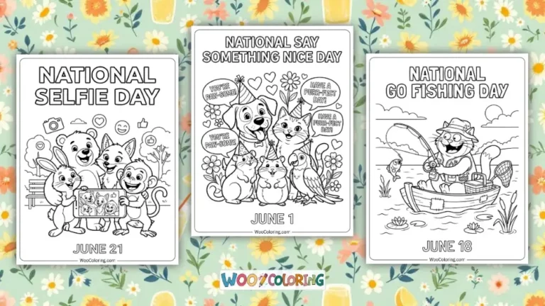 June Coloring Pages Design Image