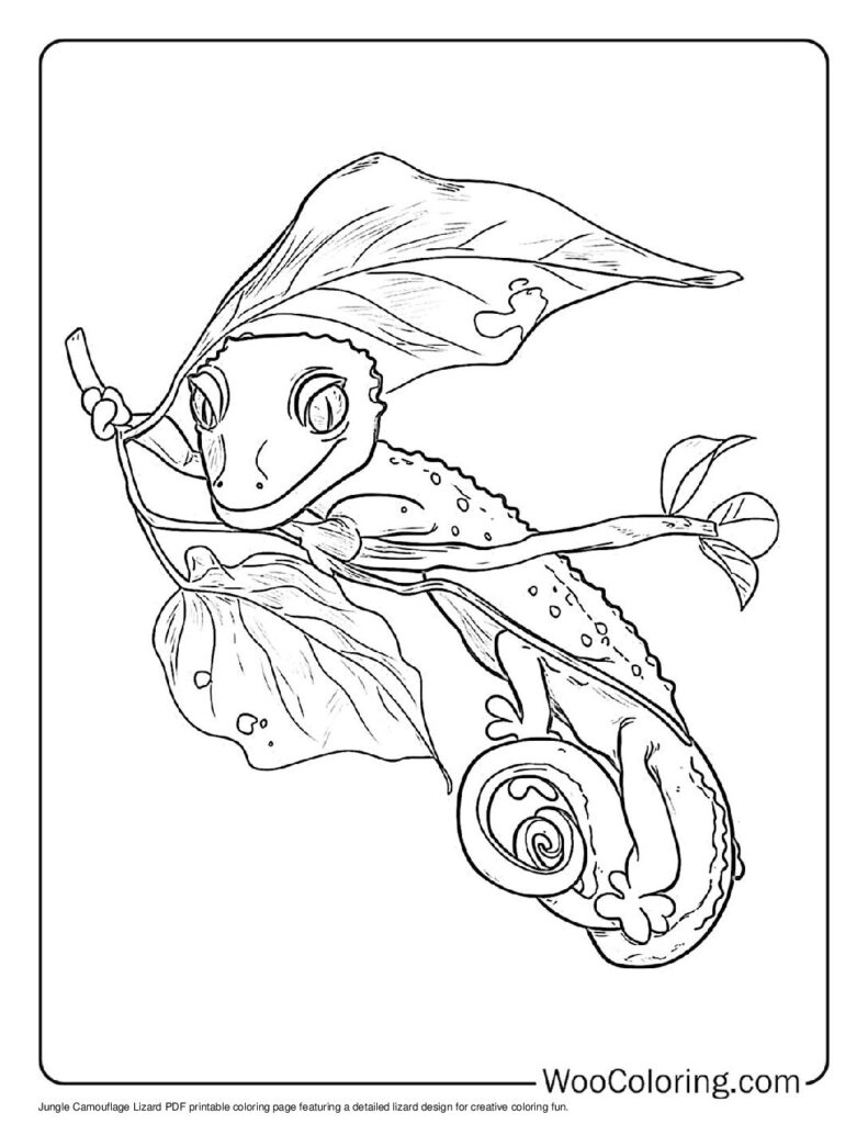 100  Lizard coloring pages  Free PDF To Print  - 98