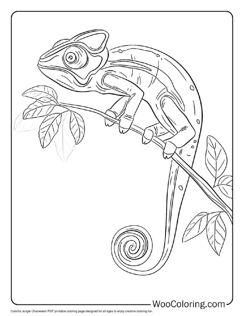 100  Chameleon coloring pages  Free PDF To Print  - 65