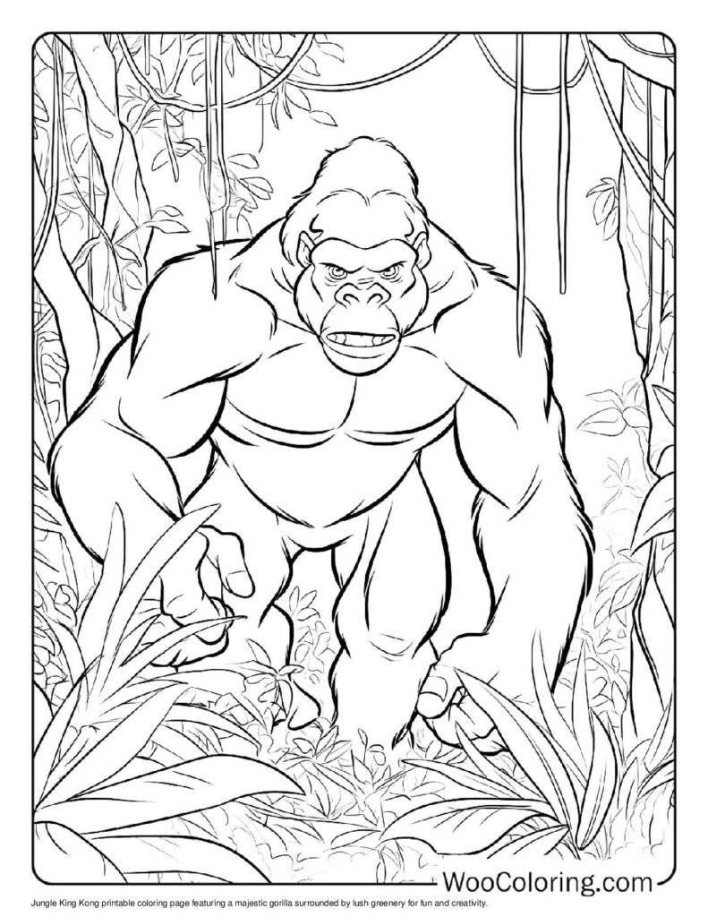 100  King Kong coloring pages  Free PDF To Print  - 9