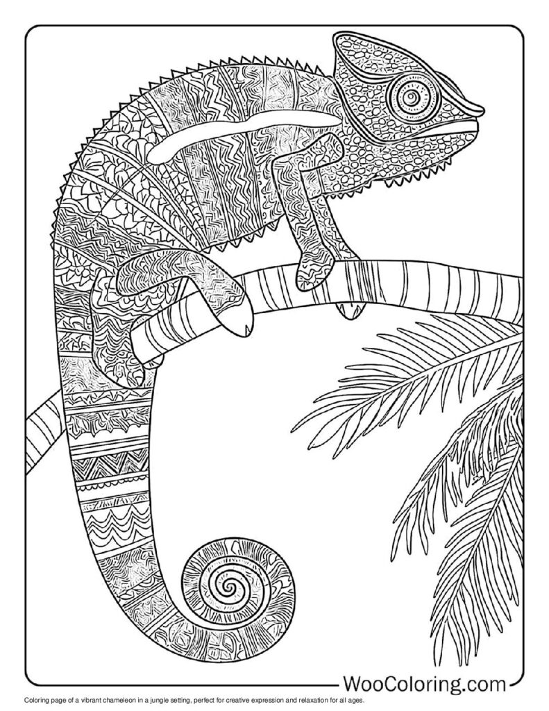 100  Chameleon coloring pages  Free PDF To Print  - 54