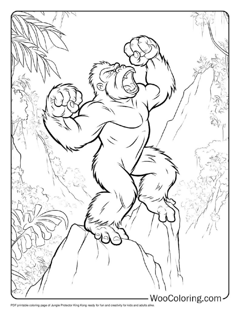 100  King Kong coloring pages  Free PDF To Print  - 32