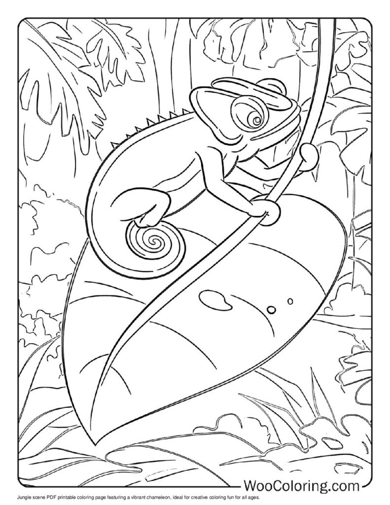100  Chameleon coloring pages  Free PDF To Print  - 88