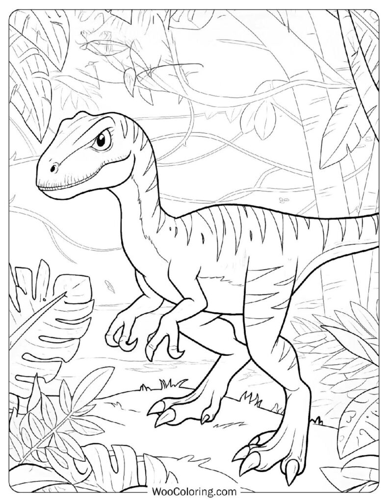 Jungle Stalker Blue Velociraptor in Action