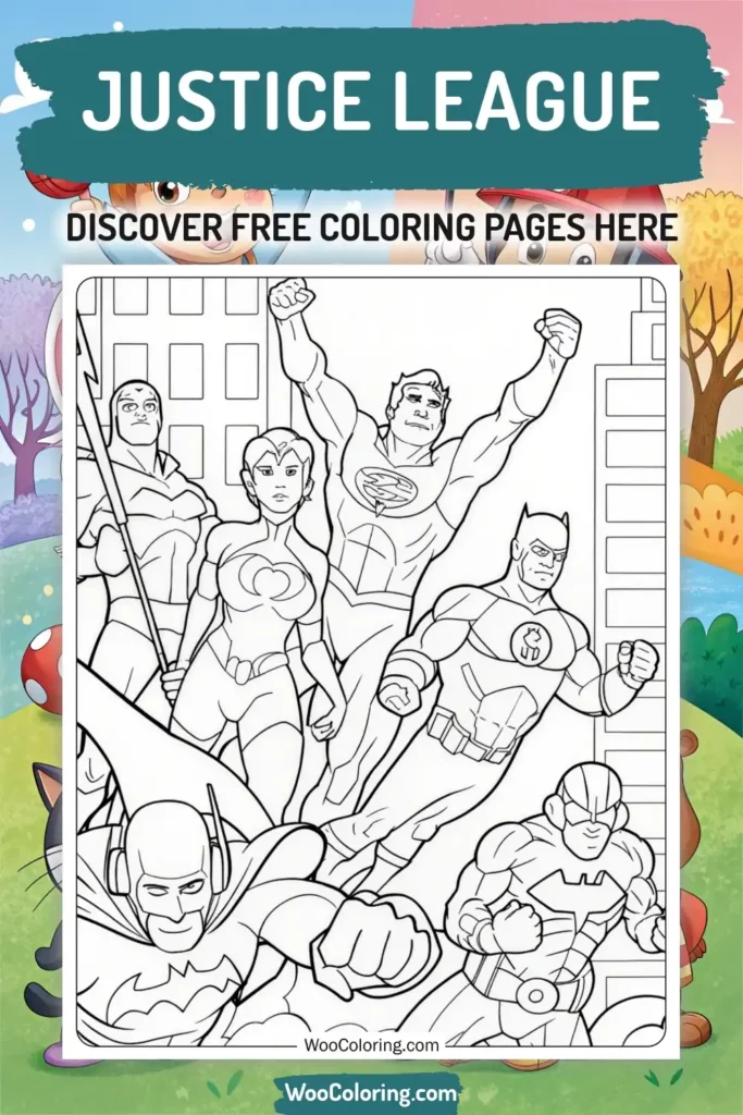 Justice League coloring pages designs from TV Show