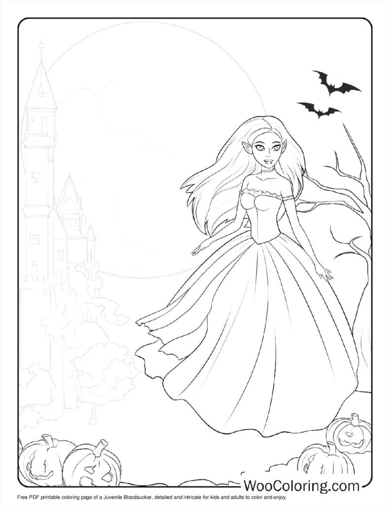 100 Vampire coloring pages Free PDF To Print - 92