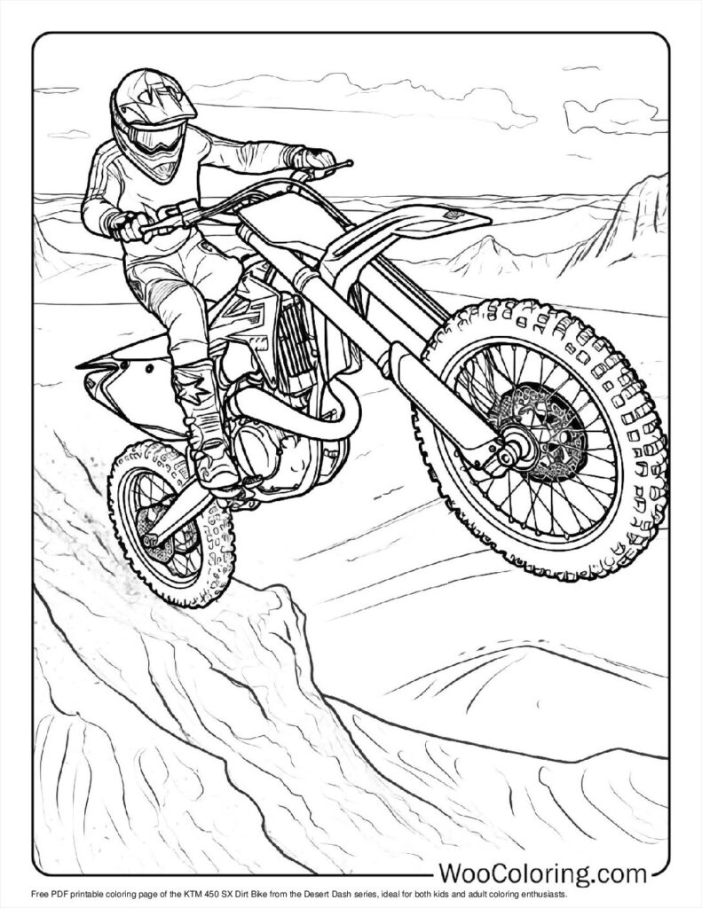 100  Dirt Bike coloring pages  Free PDF To Print  - 25