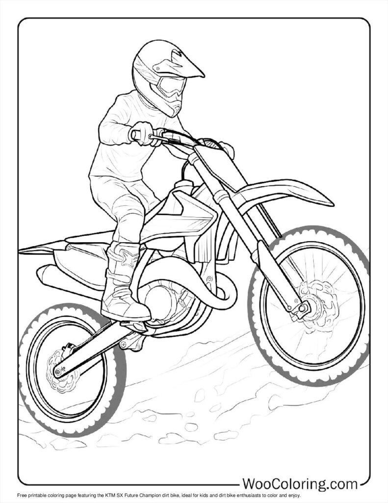 100  Dirt Bike coloring pages  Free PDF To Print  - 59