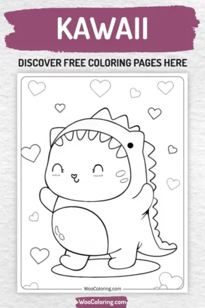 Kawaii coloring pages designs for kids
