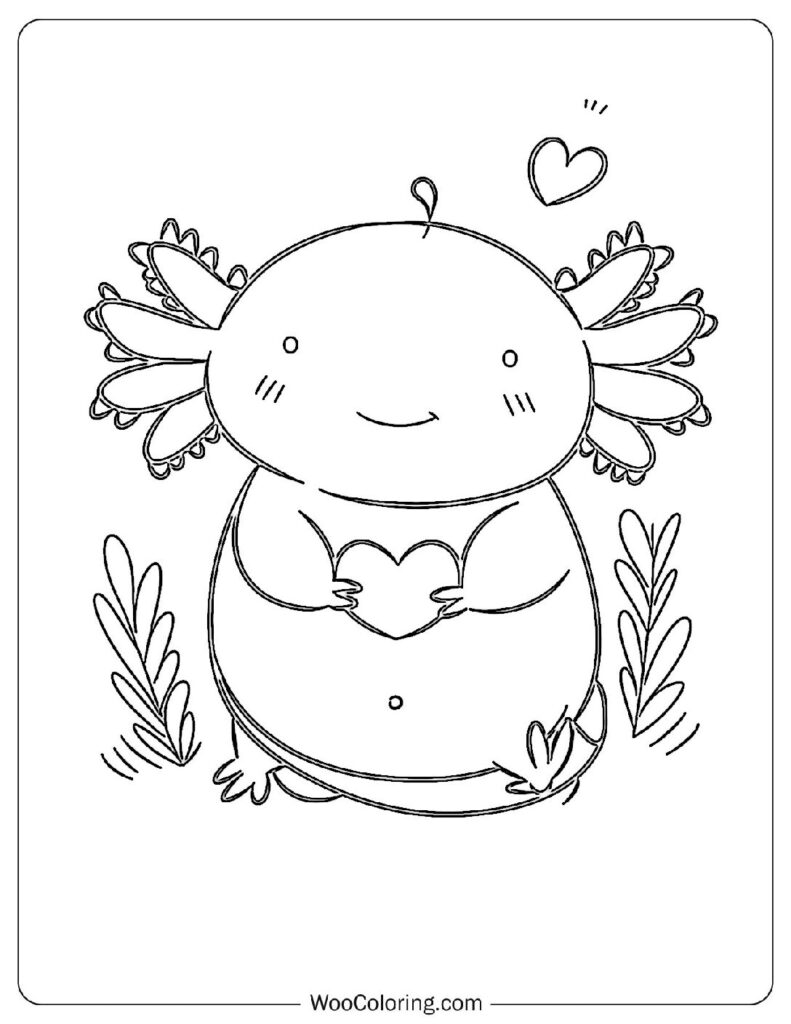 Kawaii Axolotl For Kids