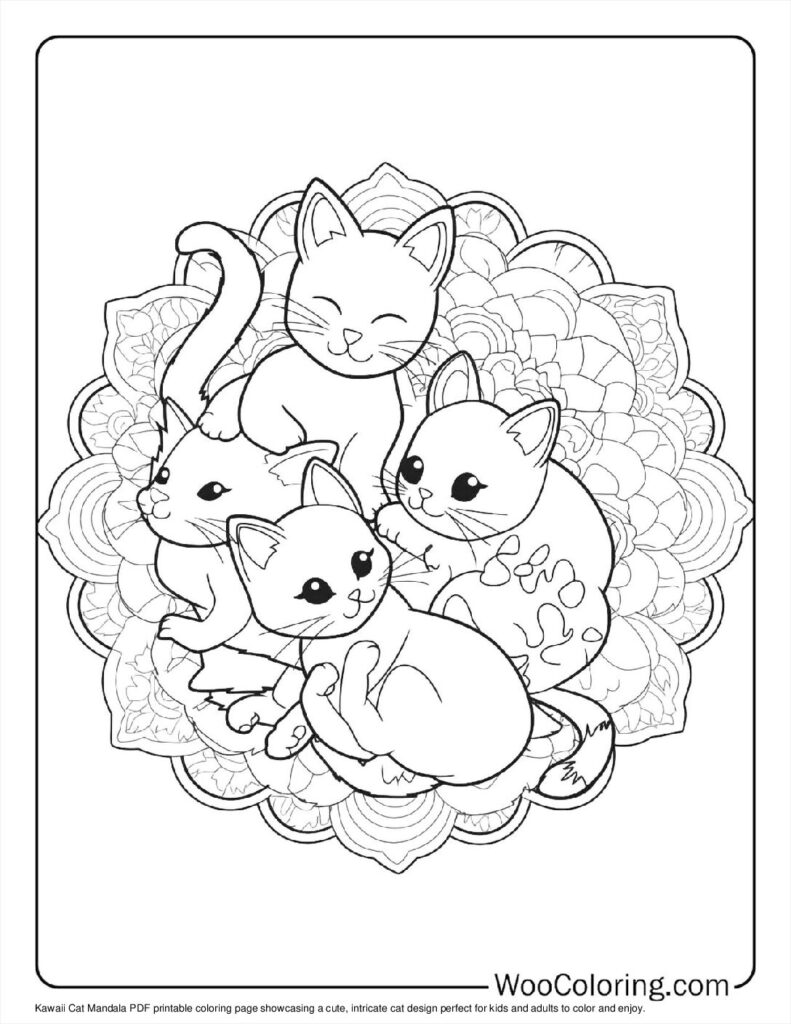 Kawaii Cat Mandala