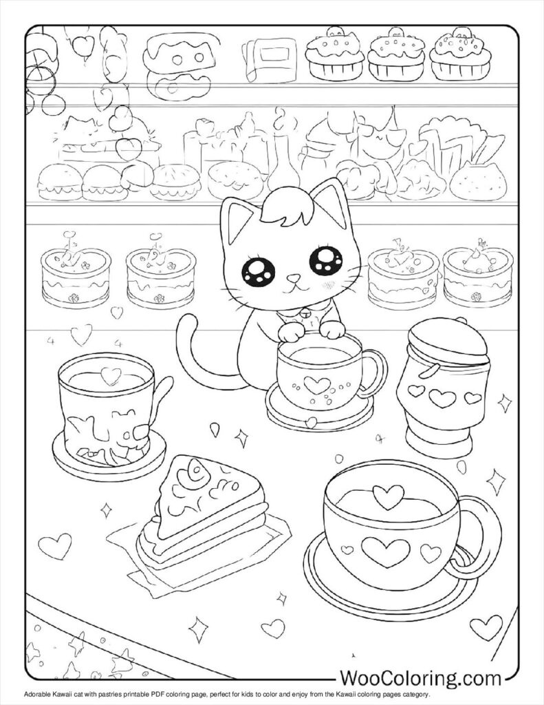 100  Kawaii coloring pages  Free PDF To Print  - 7