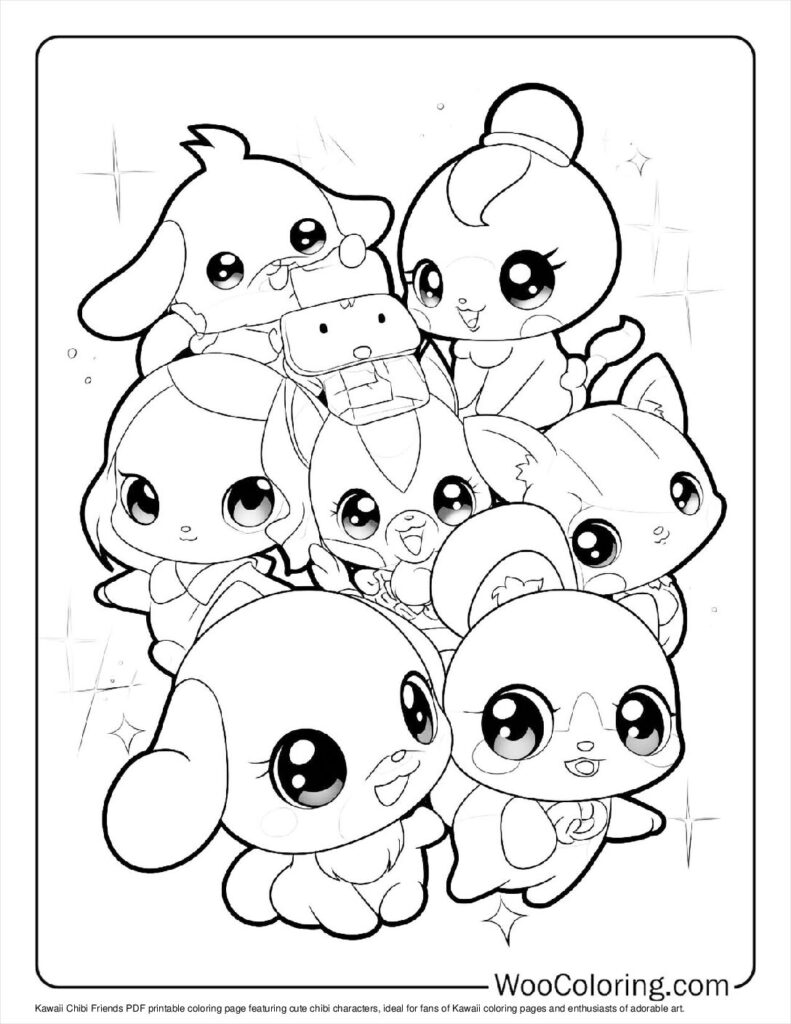 100  Kawaii coloring pages  Free PDF To Print  - 6
