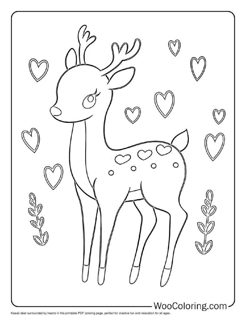 100  Deer coloring pages  Free PDF To Print  - 43