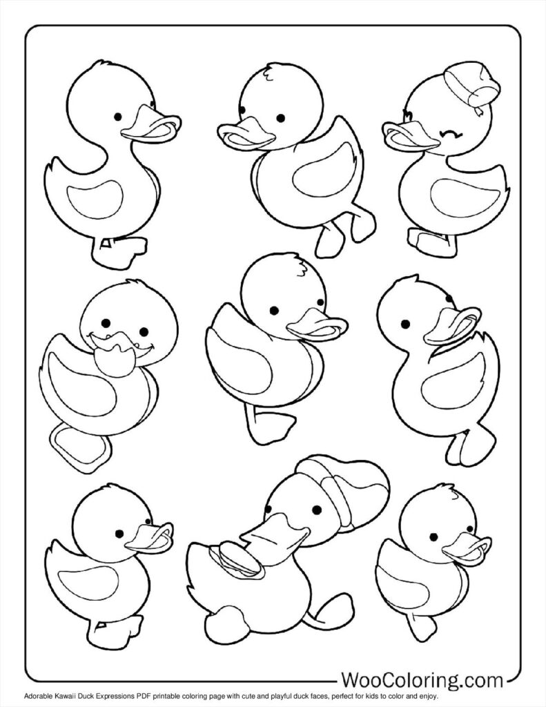 100  Duck coloring pages  Free PDF To Print  - 80