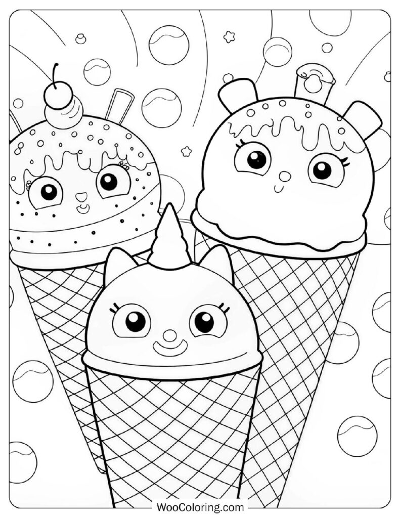 40 Ice Cream Coloring Pages (Free PDF To Print) | Woo Coloring, image size:791x1024