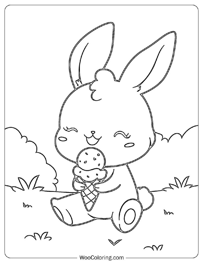 Kawaii Ice Cream Rabbit
