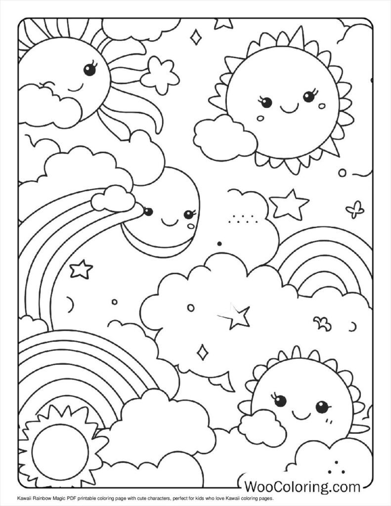 100  Kawaii coloring pages  Free PDF To Print  - 62